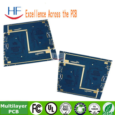 6층 FR4 다층 PCB 제조 디자인 블루 솔더 마스크 2.0mm