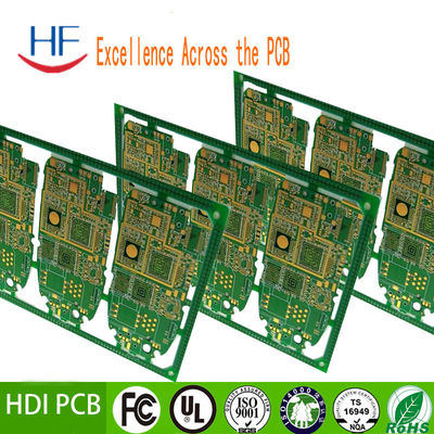 8 계층 HDI PCB 제조 회로 보드 증폭기 위해 녹색