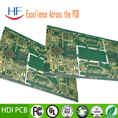 6층 HDI PCB 제조 회로판 94v 0 녹색 FR4 1OZ